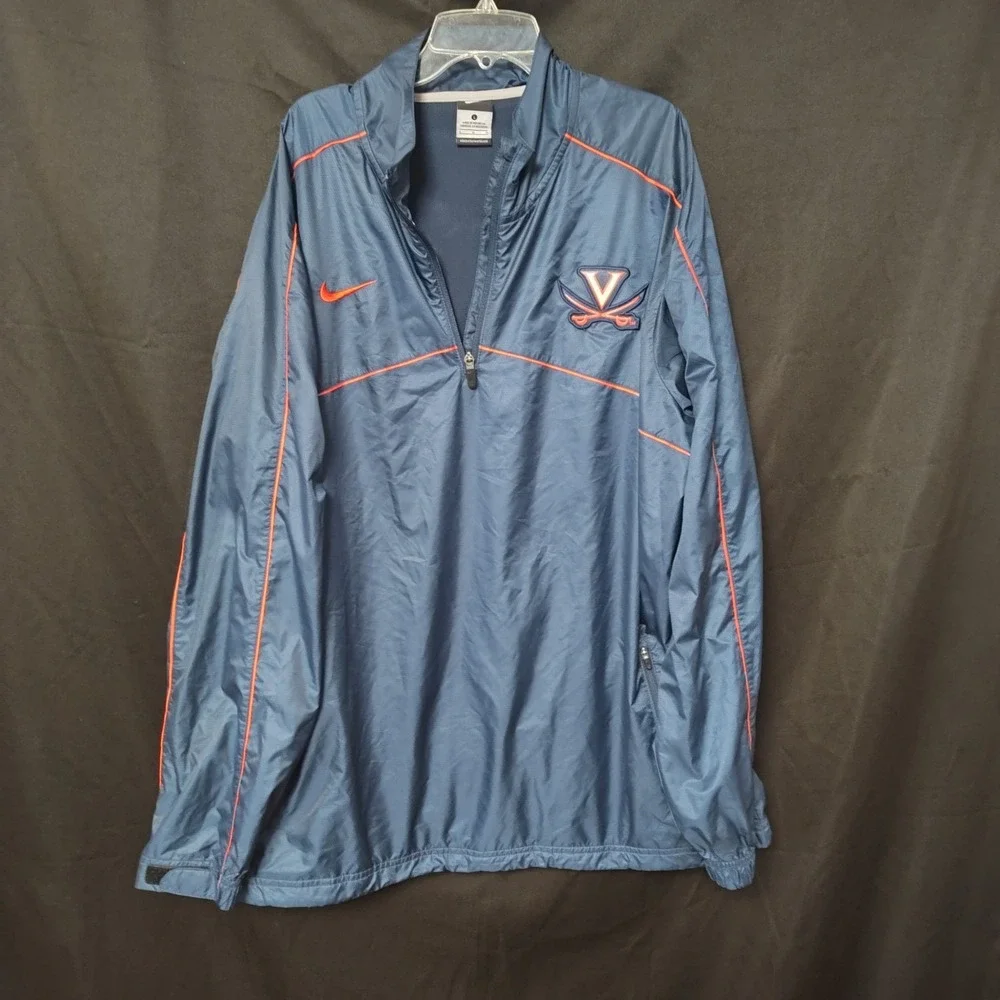 Nike large Virginia Cavaliers windbreaker outdoor athletic logo pullover 1/4 zip